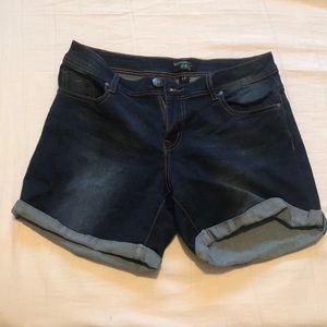 Dark wash shorts